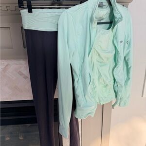 Marika Tek Mint Green and Gray Activewear Set